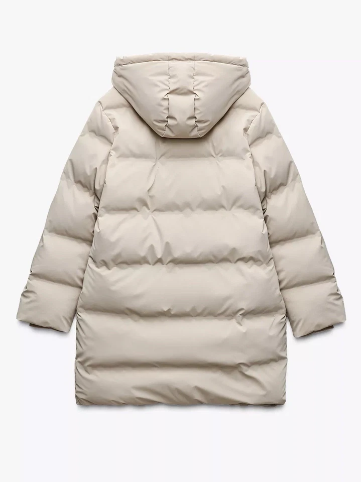 Zara Hooded Anorak ecru With Water & Wind Protection Size XXL - Image 2 of 3