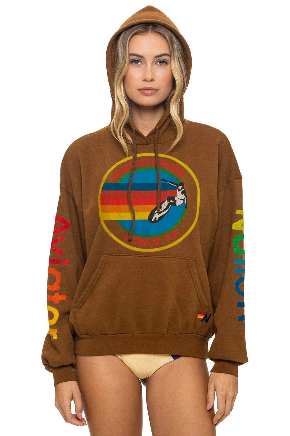 🧡Aviator Nation Relaxed Pullover Hoodie Sweaters Unisex Size S - Cinnamon $189