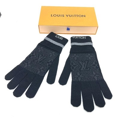 LOUIS VUITTON M73470 Gon Mai Monogram Eclipse gloves Glove wool