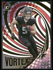 2022 Donruss #VTX-19 Drake London Vortex Galactic Atlanta Falcons