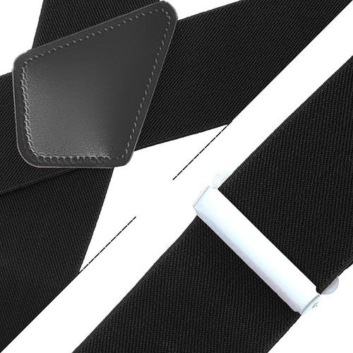 2 Pollici Bretelle Uomo Resistenti con Forti Clip Regolabile X-Back per Lavoro J - Foto 5 di 5