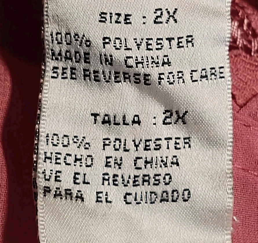 NUEVO CON ETIQUETAS Kaelyn-Max-II Para Mujer 2X Recortes de Encaje Arrugado Rosa Manga Flutter Foto 3 de 4