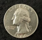 1964 Washington Quarter 25C Silver Philadelphia Business Strike KM#164