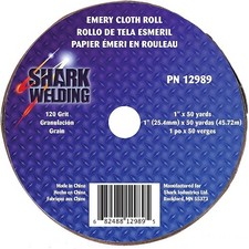 Shark 12989 1-Inch by 50-Yards Aluminum Oxide Emery Cloth Roll, 120-Grit