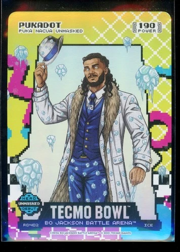2026 Bo Jackson Battle Arena Tecmo Bowl 80\'s 8-Bit Rad Ice #RD402 Pukadot SP