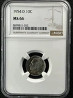 1954-D  10C  Roosevelt Dime NGC MS66    8699811-032