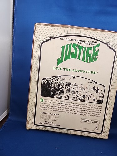 JUSTICE INC Role Playing Game of the 20s and 30s Box Set Hero Games **READ** - Picture 2 of 17