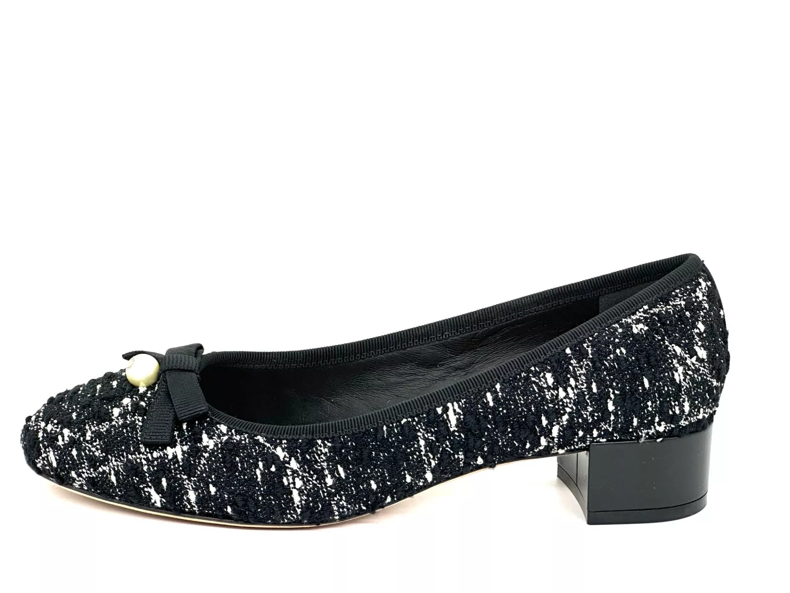 DIOR Cannage tweed cuir 30 ballerines ballerines nœud escarpins chaussures talons