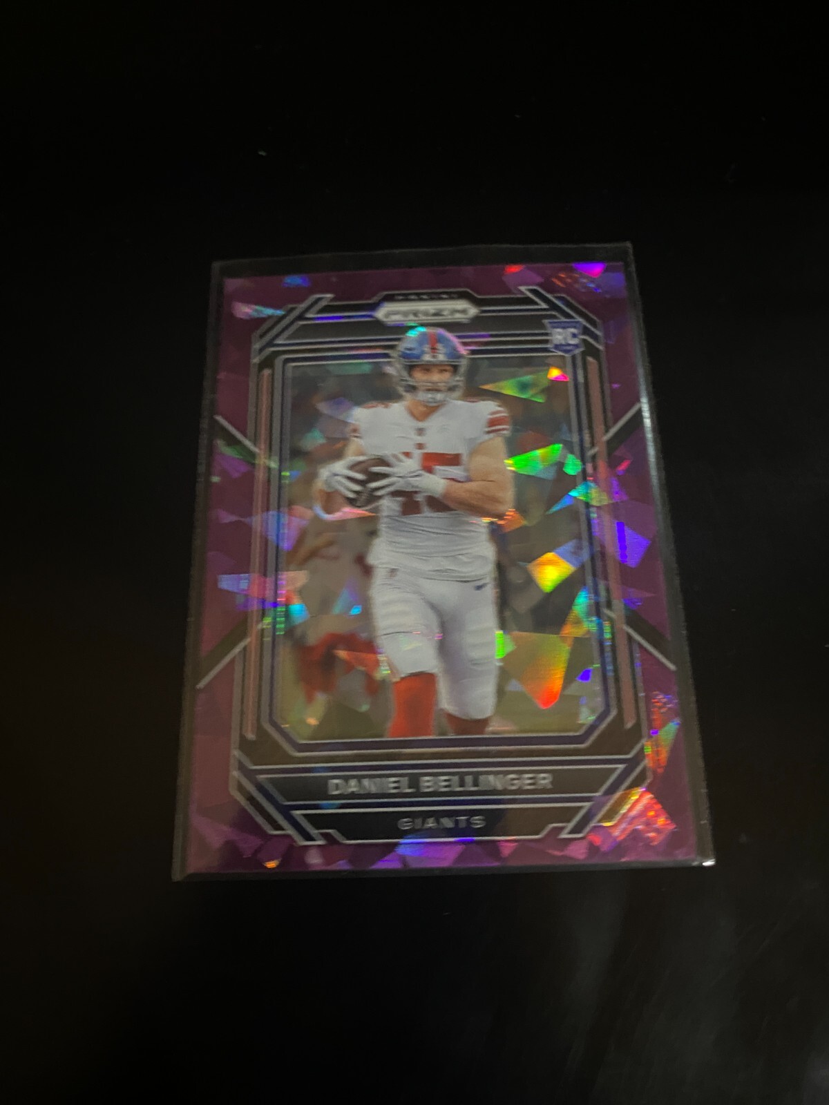 Daniel Bellinger 2022 Panini Prizm Purple Ice Prizm /225 RC Giants 364