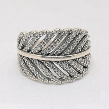 1Ct Ring Round Simulate Diamond Light as a Feather Ring 14K White Gold Finish