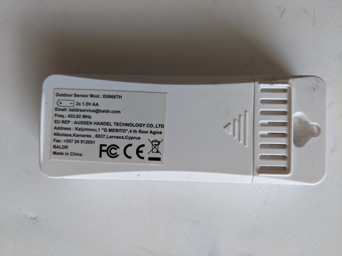 BALDR E666TH SENSOR FOR WEATHER STATION(PRO VERSION) EXTRA - Picture 2 of 3