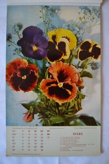 DDR Farbfoto Kunstkalender "Blumen zur Freude" 1964 Monatskalender Deko