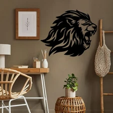 Lion Head Metal Wall Art, Metal Wall Decor, Wall Sign, Home Decor Wall Art