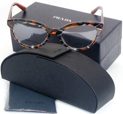 PRADA VPR 11R VAN-1O1 Sheaves Grey Orange UNIQUE EYEGLASSES 50-17-140mm Italy