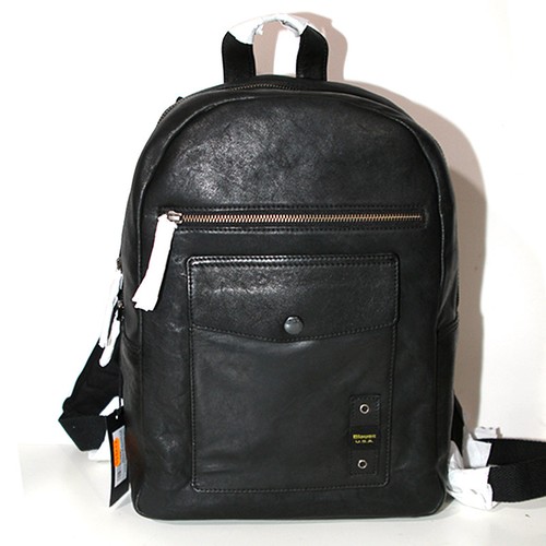 Borsa Zaino Blauer BLZA00104M Backpack nero 100% lamb leather pelle | eBay