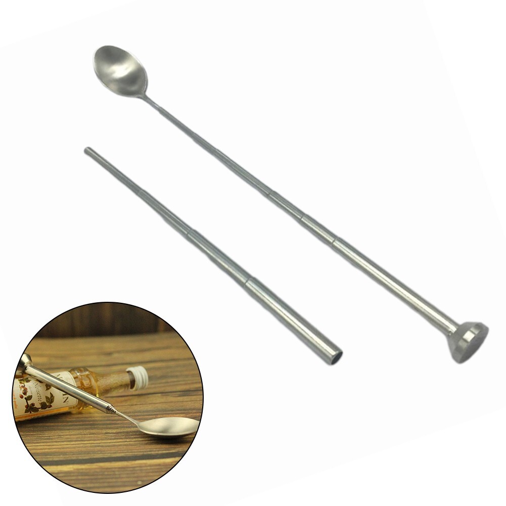 Stirring Spoon Telescopic Spoon For Outdoor Camping Long Portable Spoon Spoons eBay