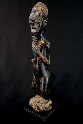 Art Africain - Authentique Epoux Mystique Baoulé Blolo Bian sur Socle 31,5 Cms - Photo 8 sur 14