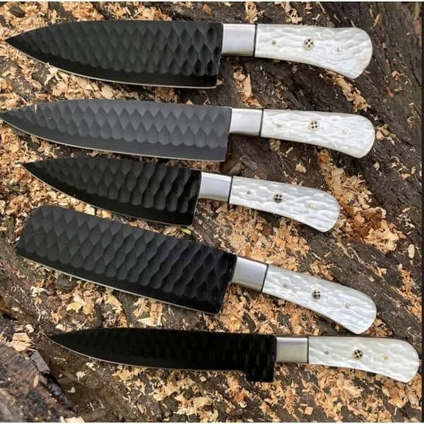 ASS Custom Handmade D-2 steel chef knives kitchen set