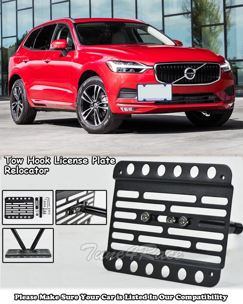 For 18 Up Volvo XC60 Front Tow Hook License Plate Bracket