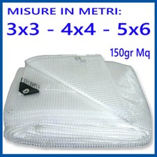 telo telone occhiellato trasparente impermeabile con occhielli 3x3 4x4 5x6 pvc