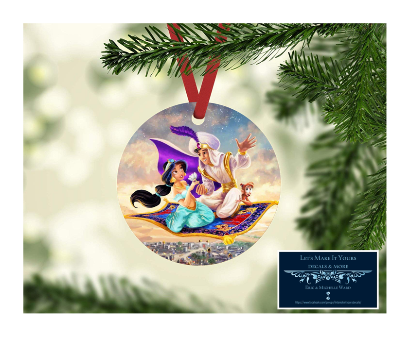 ALADDIN AND JASMINE CARPET RIDE METAL CHRISTMAS ORNAMENT | eBay