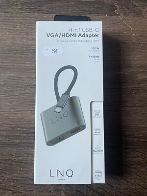 LINQ 4in1 4K HDMI Adapter with PD, USB-A and VGA