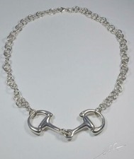 Silver necklace subject bite for horse Luce 
