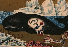 1880s Soapine Whale Card Trade Victorian Kendall Ship Providence Killer Beached