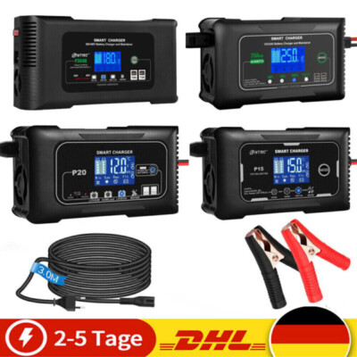 Batterie Ladegerät 10A-25A 12V-48V Auto Lithium LiFePO4 AGM GEL SLA Reparatur