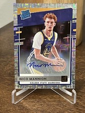 2020-21 Donruss Choice Nico Mannion Rated Rookie Holo Auto #245 RC Warriors
