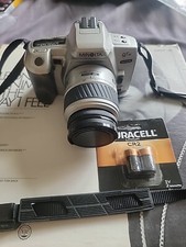 Minolta Maxxum QTsi Auto Focus 35mm film SLR w/ Maxxum AF 28-80mm Lens New Batts