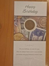 1956 Birthday Coin Card , PENNY for the AUSTRALIAN coin collector