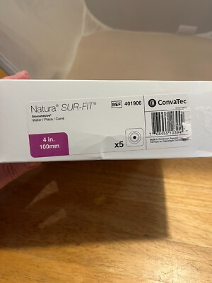 ConvaTec 401906 Sur-Fit Natura Stomahesive Wafer, 4'', 100 mm, Box of 5 NEW