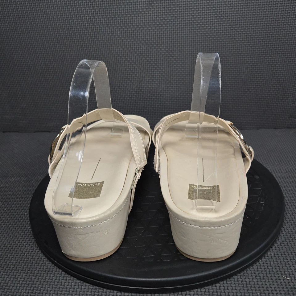 Босоножки на танкетке женские Dolce Vita Cicily размер 9,5 цвет слоновой кости шлепанцы на платформе - Изображение 4 из 4