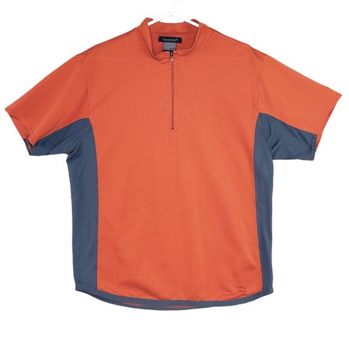 Nike Sphere Top Mens Size XL Dark Orange 1/2 Zip Short Sleeve