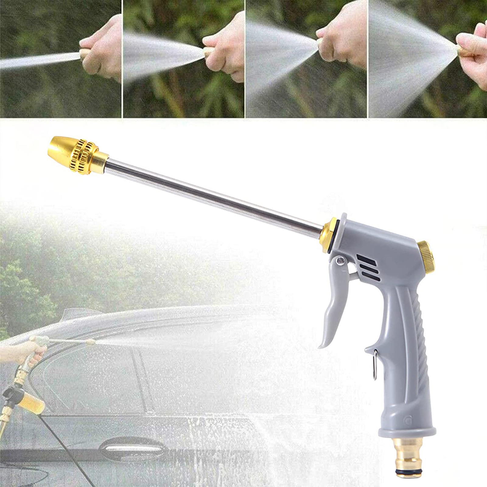 Lawn Watering Hose Sprayer Portable High Pressure Water with Ergonomic Handle