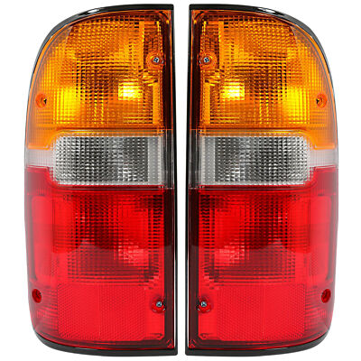 Pair Tail Lights Lamps Rear Brake Lights For Toyota Tacoma 1995-2000 w/ Bulbs