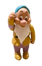 Vintage Disney Snow White  The Seven Dwarfs BASHFUL Bath Rubber Toy 6  Collect
