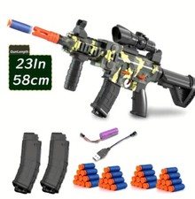Electric Toy Sniper Rifle for Kids Adults - Foam Blaster Gun w/long Range Scope