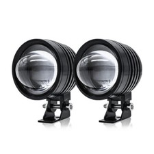 LED Spotlights Motorcycle Headlights Dual Color Driving Fog Lamps Running Lights