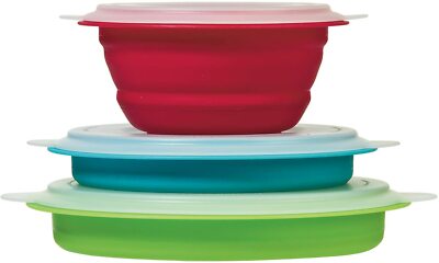 Progressive International CB-20 Collapsible Storage Bowls, White
