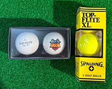 VINTAGE SLEEVE OF 3 SPALDING TOP FLITE XL GOLF BALLS  XL-TI NASCAR Balls
