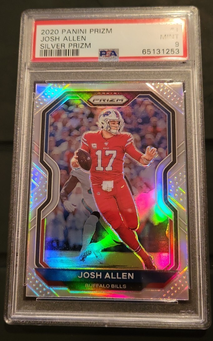 2020 Josh Allen Panini Prizm Silver Prizm #1. PSA 9 Buffalo Bills