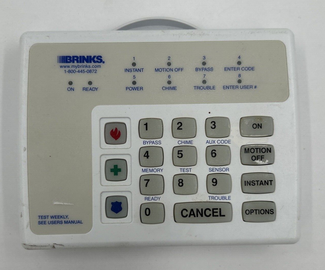 Brinks BHS-3102 Security Alarm Control Panel Keypad Replacement Home Wall