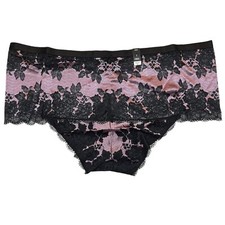 NWT TORRID Cheeky Pantie Underwear Sz 5X-6X Black Light Purple Satin Lace