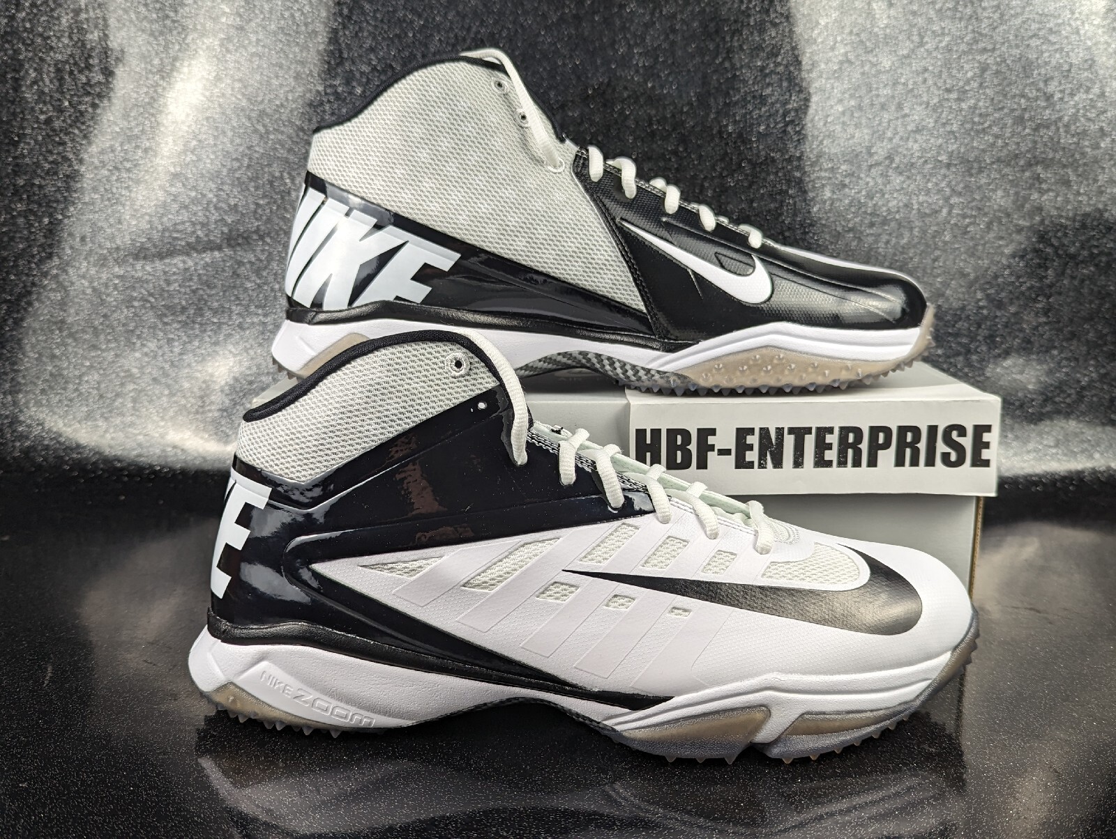 Nike Vapor Pro 3/4 Speed Turf Football Shoes Black White Men's Sizes 13