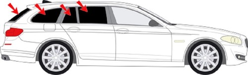 Auto Sonnenschutz Scheiben Tönung  BMW 5 Touring F11 09-17 Komplett keine Folien - Foto 5 di 12