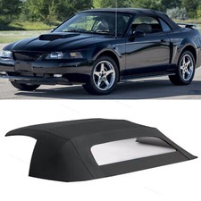 Fits 1994 1995-02 03 04 Ford Mustang Soft Top Wwindow Plastic Convertible Black