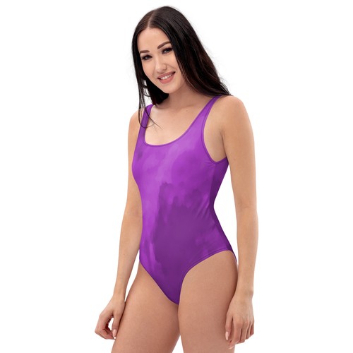 Deep Orchid Soft Abstract One-Piece Swimsuit - Picture 12 of 30