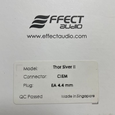 Effect Audio Thor Silver II 2-Pin to 4.4 mm Balanced IEM Cable | eBay